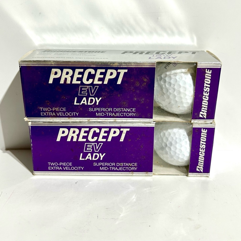 Bridgestone Precept EV Lady Golf Balls Two Piece Bundle New Open Box Vintage